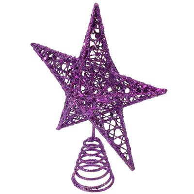 Xmas Tree Star Topper Christmas Stars on of Halloween Indoor Decor Διακοσμήσεις εξωτερικού χώρου Blue Iron
