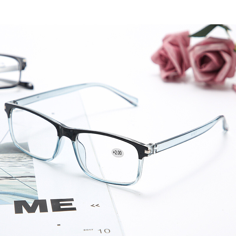 Jaunas lasīšanas brilles Luksusa zīmola dizains Square Presbyopia Hyperopia Optical Sieviešu lasīšanas brilles Vīriešu brilles