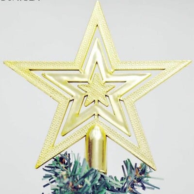 Pom de Crăciun Top Star Ornament de Crăciun de cinci stele Tree Top Star Golden Top Star Ornamente pentru brad de Crăciun