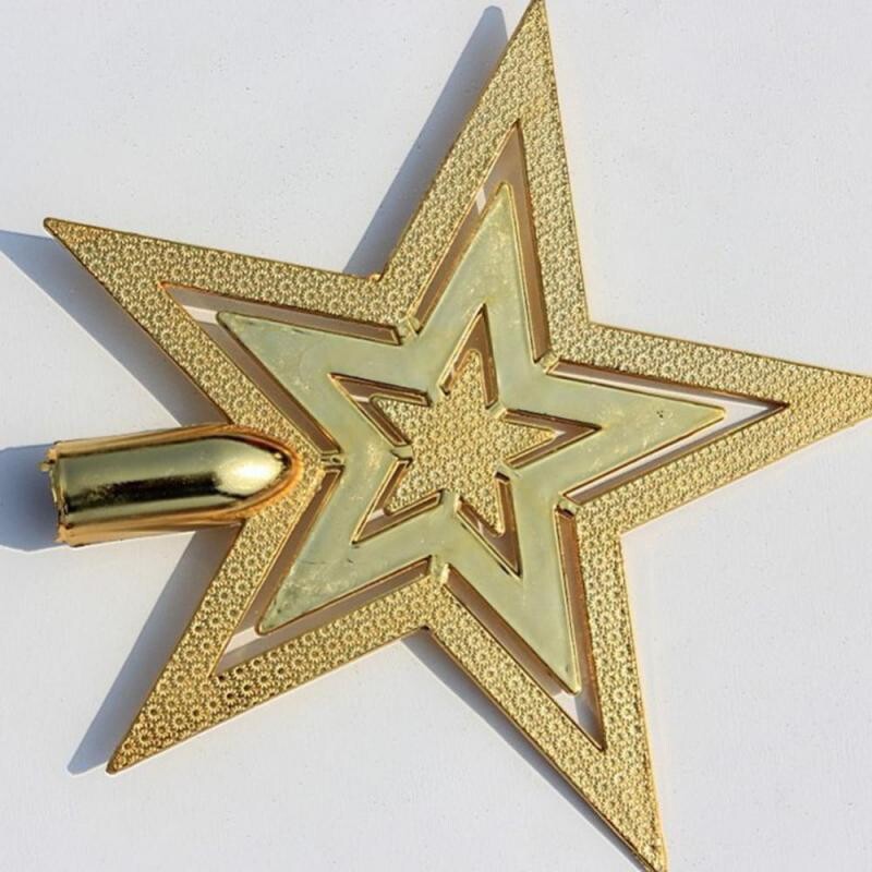 Christmas Tree Top Star Ötcsillagos karácsonyi díszfa Top Star Golden Top Star karácsonyfa medál díszek