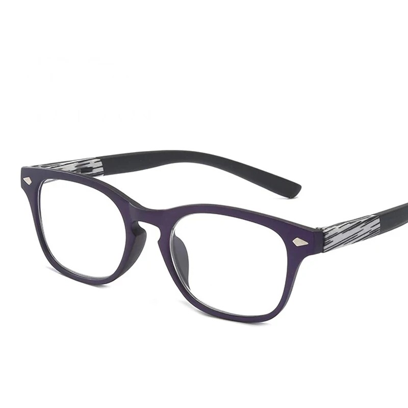 Retro medienos grūdelių skaitymo akiniai vyrams, moteriški, nesulaužomi kvadratiniai viso ratlankio Aukštos kokybės didinamieji akiniai ikislaugiai mėlyni +150 250