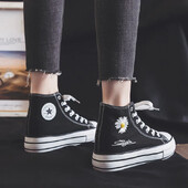 Γυναικεία παπούτσια Daisy Canva 2024 Νέου στυλ Κορεάτικη έκδοση Ευέλικτη φοιτητική χοντρή σόλα Παντεσπάνι Λευκά παπούτσια