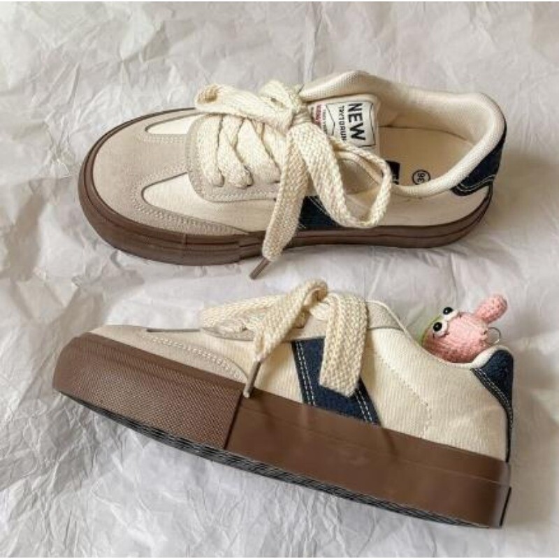 Divatos női vulkanizált cipők nyári új stílusú, légáteresztő hétköznapi cipők nőknek Trendek Fűzős vászon tornacipők Női cipők