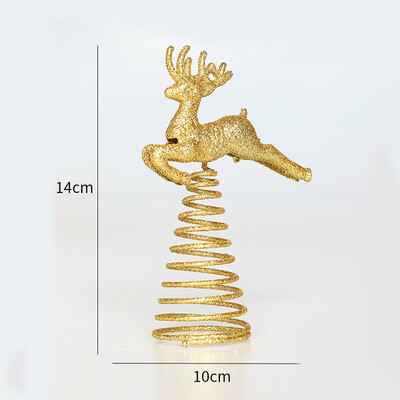 Zelta mirdzoši Ziemassvētku eglītes top dzelzs zvaigžņu Ziemassvētku rotājumi mājām Ziemassvētku eglīšu rotājumi Navidad Jaunais gads Natal Noel