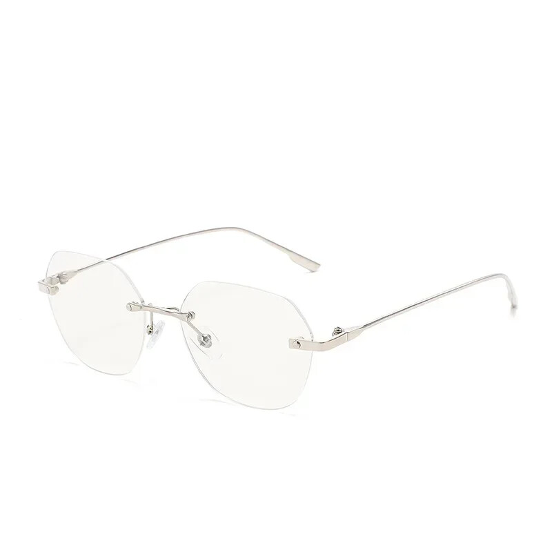 Itin lengvi metaliniai akiniai be rėmelių baigti skaitymo akiniai moterims Vyriški dideli akiniai nuo trumparegystės -1,0 1,5 2,0 2,5 3,0 3,5 4,0 4,5 5,0