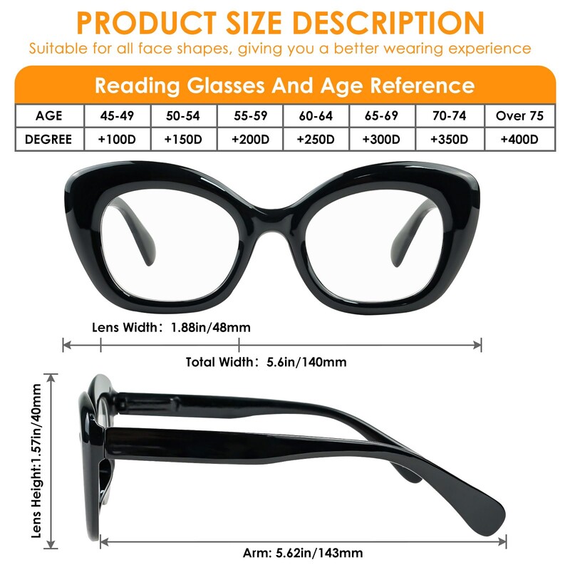 Katės akies skaitymo akiniai moterims Didelio dydžio mados kompiuterių skaitytuvai su spyruokliniais vyriais mėlynais šviesą blokuojančiais akiniais