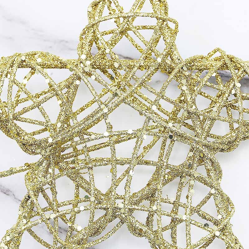 1 gabals 26*20 cm zelta sudraba vīnogulāju aplis piecstaru zvaigžņu koka galotne Ziemassvētku ballīšu piederumi mājas dekorēšanai darbvirsmas rotājumi