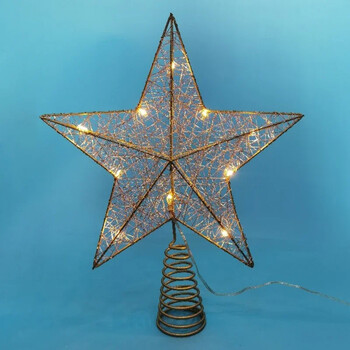 Χριστουγεννιάτικο Δέντρο LED Star Tree Topper Διακόσμηση δέντρου που λειτουργεί με μπαταρία Κρεμαστά Χριστουγεννιάτικη διακόσμηση Χριστουγεννιάτικο στολίδι Topper Star