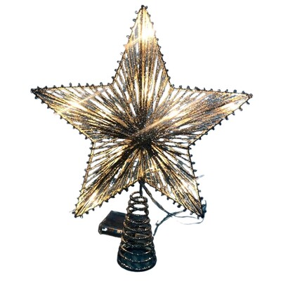 Ziemassvētku eglītes LED zvaigzne Tree topper ar baterijām darbināma koka galotnes rotājums piekarināms Ziemassvētku rotājums Ziemassvētku rotājums top zvaigzne