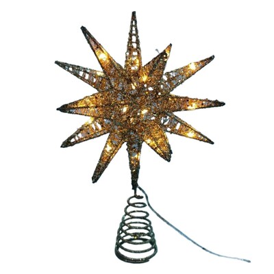 Ziemassvētku eglītes LED zvaigzne Tree topper ar baterijām darbināma koka galotnes rotājums piekarināms Ziemassvētku rotājums Ziemassvētku rotājums top zvaigzne