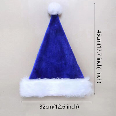 Plišana božićna kapa za odrasle i djecu Crvena Crna Zelena Plava Debljina Kapa Djeda Mraza Drop dostava