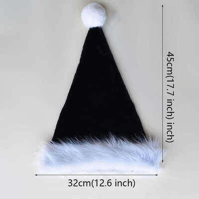 Plišana božićna kapa za odrasle i djecu Crvena Crna Zelena Plava Debljina Kapa Djeda Mraza Drop dostava