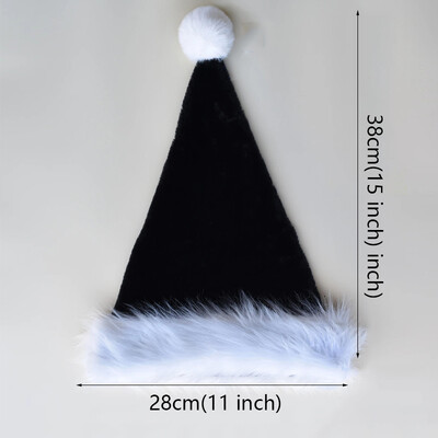 Plišana božićna kapa za odrasle i djecu Crvena Crna Zelena Plava Debljina Kapa Djeda Mraza Drop dostava