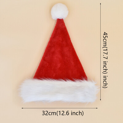 Plišana božićna kapa za odrasle i djecu Crvena Crna Zelena Plava Debljina Kapa Djeda Mraza Drop dostava