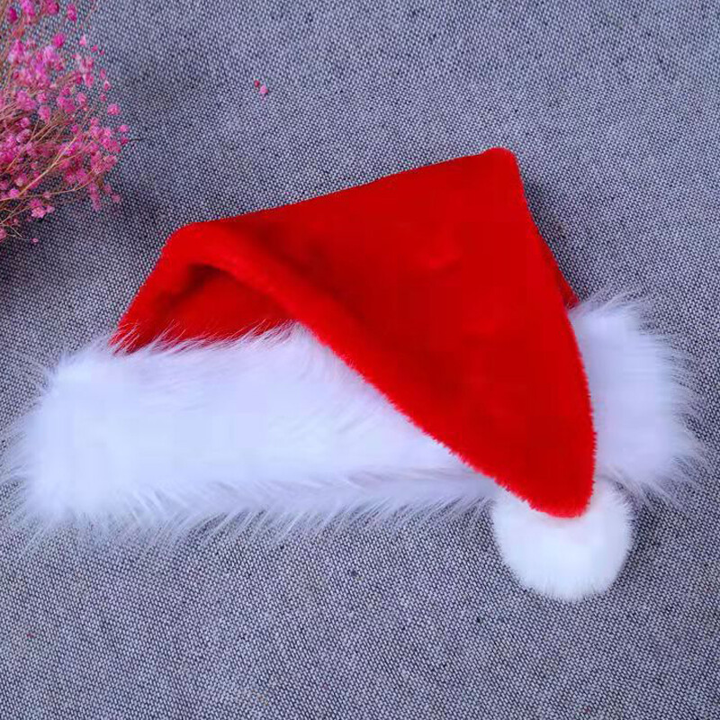Plišana božićna kapa za odrasle i djecu Crvena Crna Zelena Plava Debljina Kapa Djeda Mraza Drop dostava