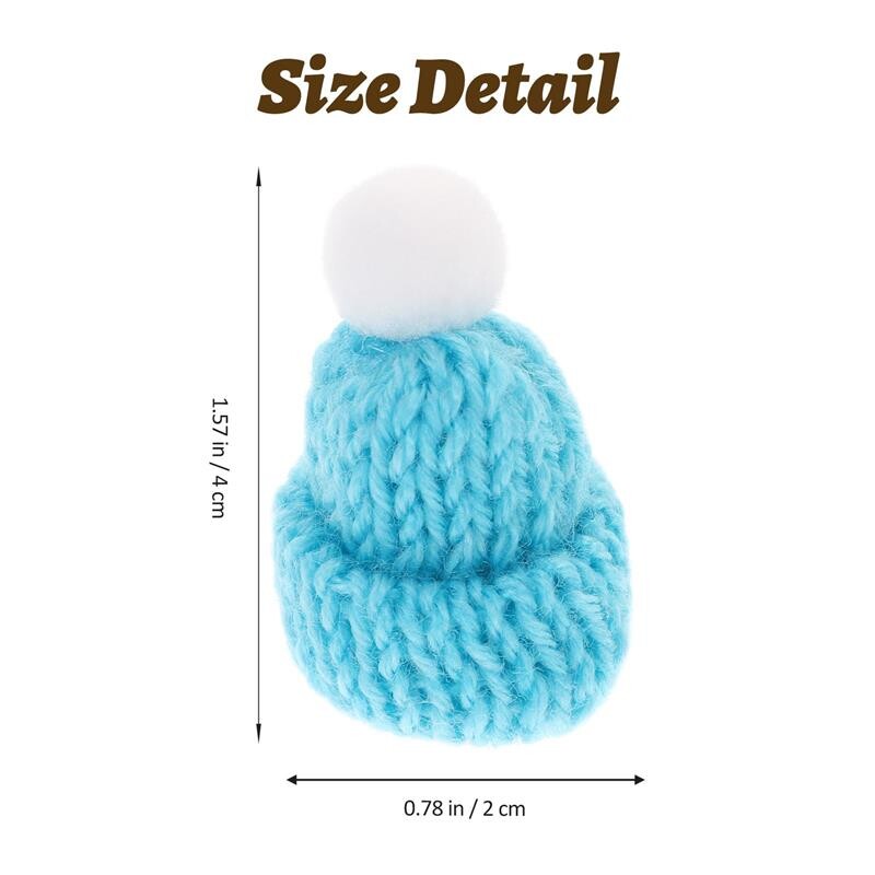 10 DB Mini karácsonyi kalapok karácsonyi parti dekorációhoz Kötött kis Mikulás sapkák Otthoni parti DIY kézzel készített kézműves kiegészítők