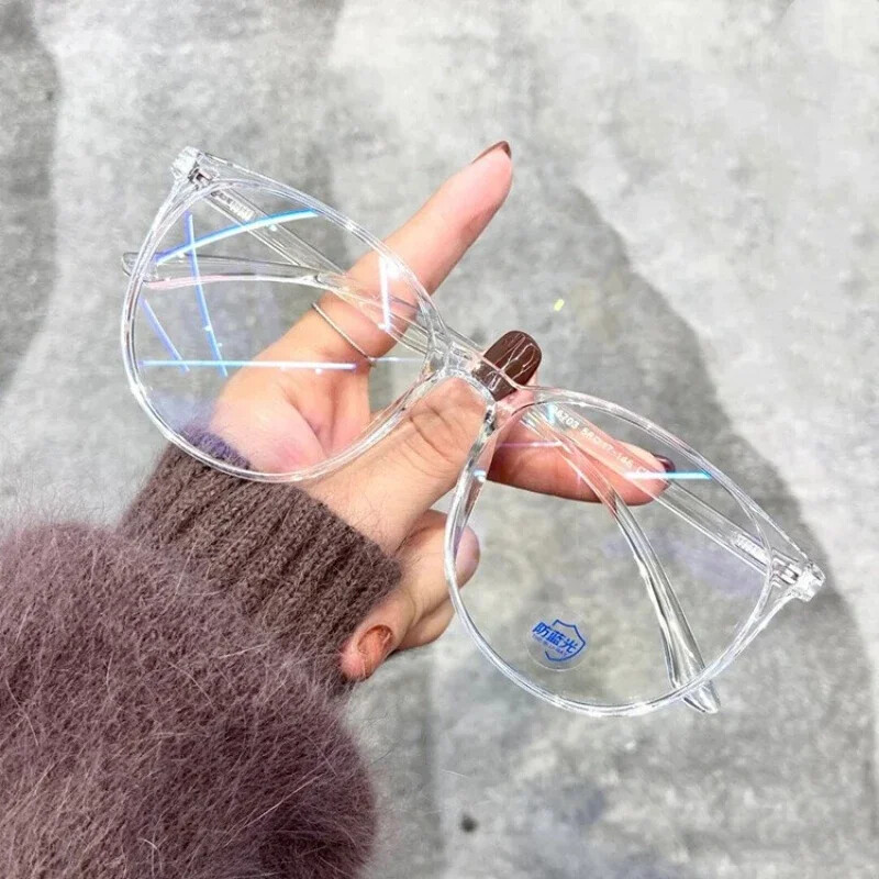 Vintage modernas dāmu tuvredzības brilles Luksusa pretzilas gaismas brilles tuvredzīgai brilles gatavas receptes mīnus brilles Dioptrija