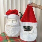 Mikulás szakáll karácsonyi sapka dekorációk Cosplay paróka és szakáll gyerekeknek felnőtteknek karácsonyi sapka kellékek kényelmes többfunkciós