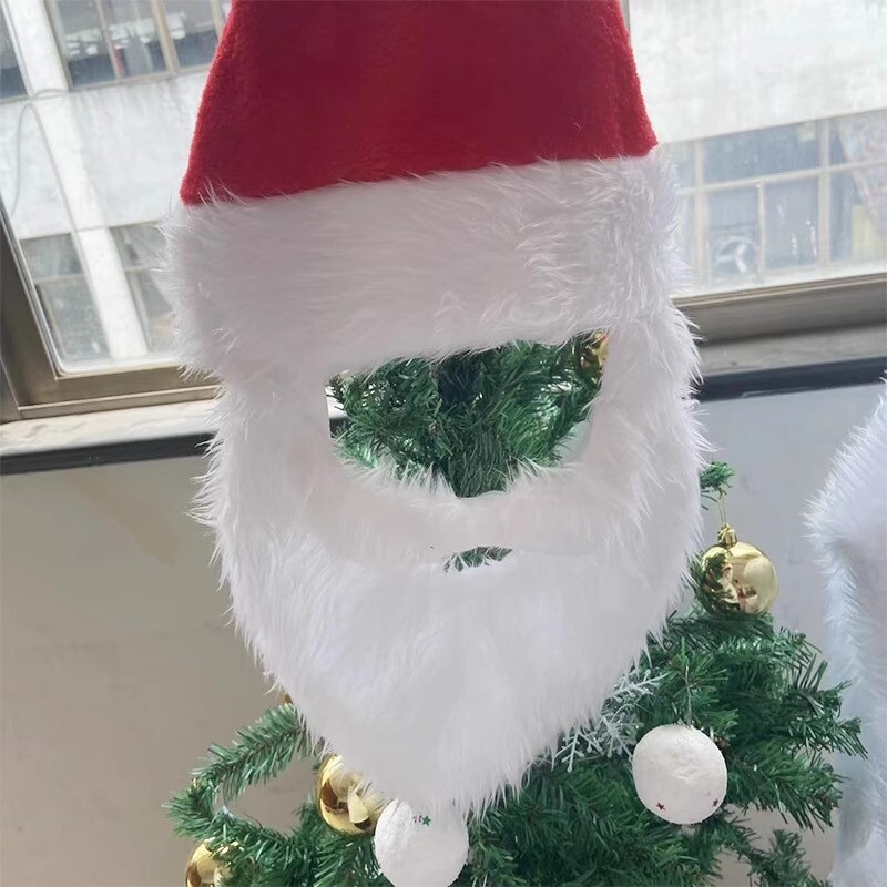 Mikulás szakáll karácsonyi sapka dekorációk Cosplay paróka és szakáll gyerekeknek felnőtteknek karácsonyi sapka kellékek kényelmes többfunkciós