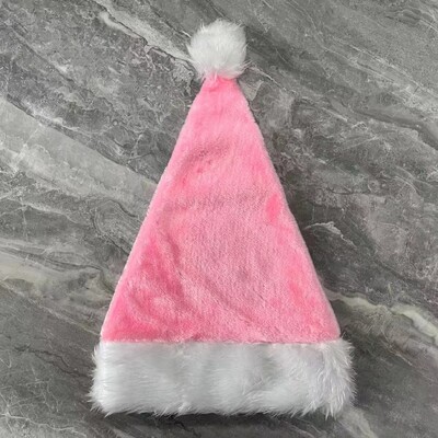 Χριστουγεννιάτικο καπέλο Χριστουγέννων, ροζ μακρύ βελούδινο, κόκκινο μαύρο καπέλο διακοπών για ενήλικες και παιδιά Unisex 2024 Πρωτοχρονιάτικο εορταστικό πάρτι