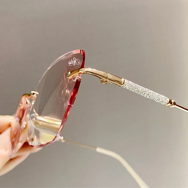 Mood Teemant naiste lugemisprillid Trendikad ääristeta kõrglahutusega sinised hele Presbüoopia prillid Kaugnägemisprillid