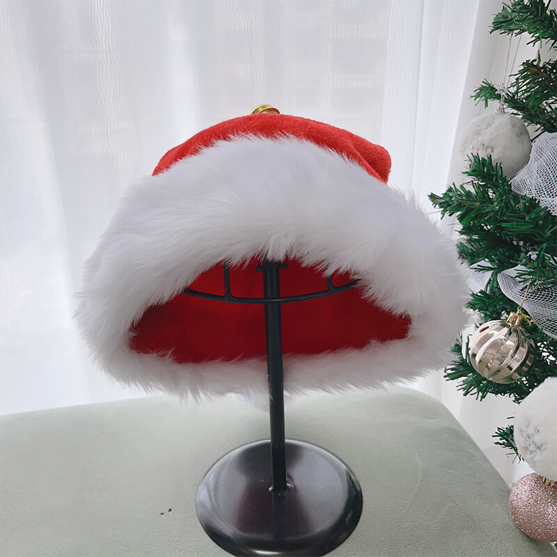 Felnőtt Mikulás sapka harangokkal Klasszikus aranyos karácsonyi parti sapka ünnepi Cosplay jelmez kellékekhez