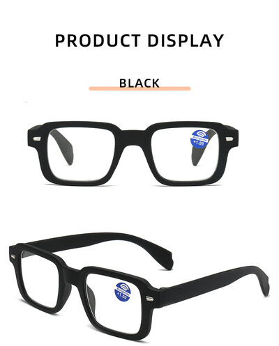 Ανδρικά τετράγωνα γυαλιά ανάγνωσης Γυναικεία πράσινα γυαλιά ανάγνωσης αντι-μπλε φως Προστασία ματιών Γυαλιά πρεσβυωπίας +1,0 +1,5 έως +4,0