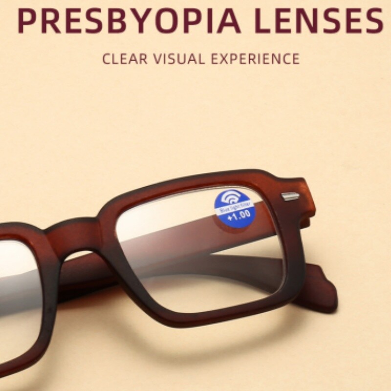 Ανδρικά τετράγωνα γυαλιά ανάγνωσης Γυναικεία πράσινα γυαλιά ανάγνωσης αντι-μπλε φως Προστασία ματιών Γυαλιά πρεσβυωπίας +1,0 +1,5 έως +4,0