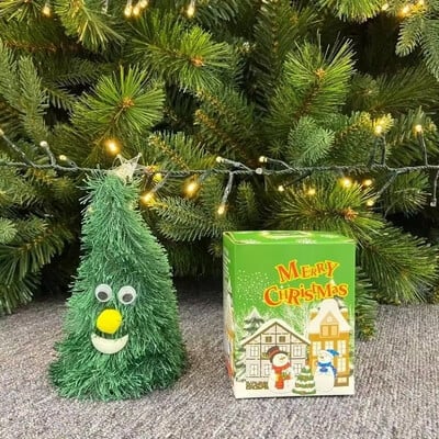 Dainuojanti sūpynės Kalėdų eglutės kepurė Elektrinė švytinti muzika Pliušinė kalėdinė kepuraitė, skirta vaikų Kalėdų namų dekoravimui