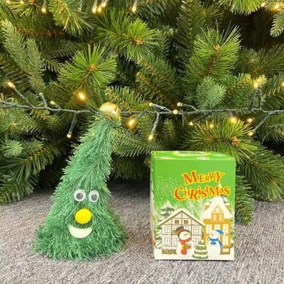 Dainuojanti sūpynės Kalėdų eglutės kepurė Elektrinė švytinti muzika Pliušinė kalėdinė kepuraitė, skirta vaikų Kalėdų namų dekoravimui