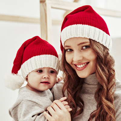 Pletena božićna kapa za bebe Slatka Navidad kapa s pompom odraslo dijete Mekana kapa kapa Djeda Mraza Kapa Djeda Mraza Novogodišnji dječji poklon Božićno ukrašavanje 2023.