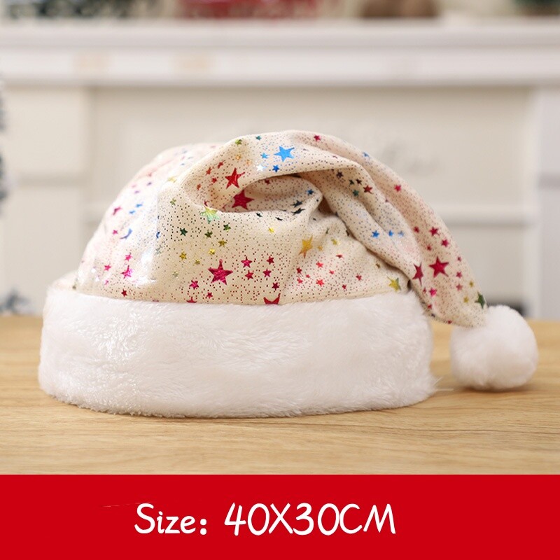 Decoratune pentru petrecere Pălărie de Crăciun Steaua Colorată Bej Roșu Pălărie pentru copii Adulti Crăciun An Nou Fericit Sărbători Craciun Articole pentru petreceri