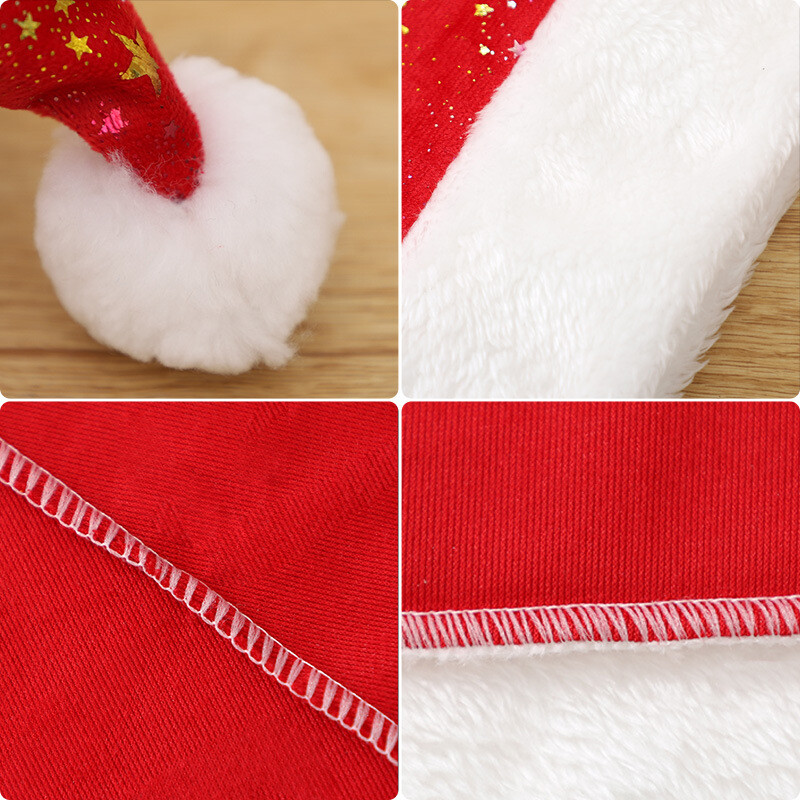 Decoratune pentru petrecere Pălărie de Crăciun Steaua Colorată Bej Roșu Pălărie pentru copii Adulti Crăciun An Nou Fericit Sărbători Craciun Articole pentru petreceri