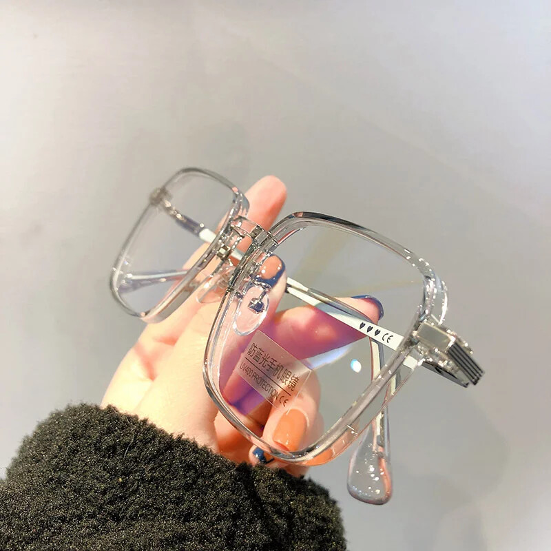 Unisex kvadrātveida lasīšanas brilles sievietēm Modernas presbiopijas brilles, retro caurspīdīgas, liela izmēra tālredzīgas recepšu brilles