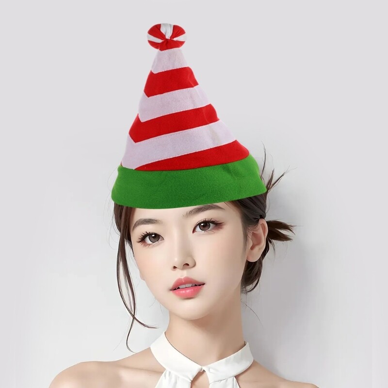 Partysapka MerryChristmas plüsssapka fesztiválra Családi összejövetelre PartyFavor Props Hat Ünnepi dekoratív Mikulás sapka