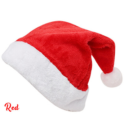 Paketi od 5 boja Božićne kape Plišana kapa Djeda Mraza Udobna baršunasta crvena božićna kapa za božićne zabave Prikladna za odrasle