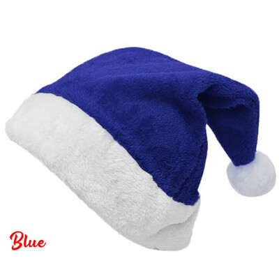 Paketi od 5 boja Božićne kape Plišana kapa Djeda Mraza Udobna baršunasta crvena božićna kapa za božićne zabave Prikladna za odrasle