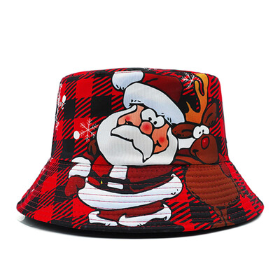 Bocca rajzfilm Mikulás Vödörsapka Karácsonyi Piros Halászsapkák Kétoldalas Hely Design Panama Cap Festival szabadtéri sapka