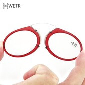 Ochelari de citire pentru podul nasului MINI Clip pentru telefon 1,0 până la 3,5 Ochelari portabili pentru prezbiocie cu carcasă