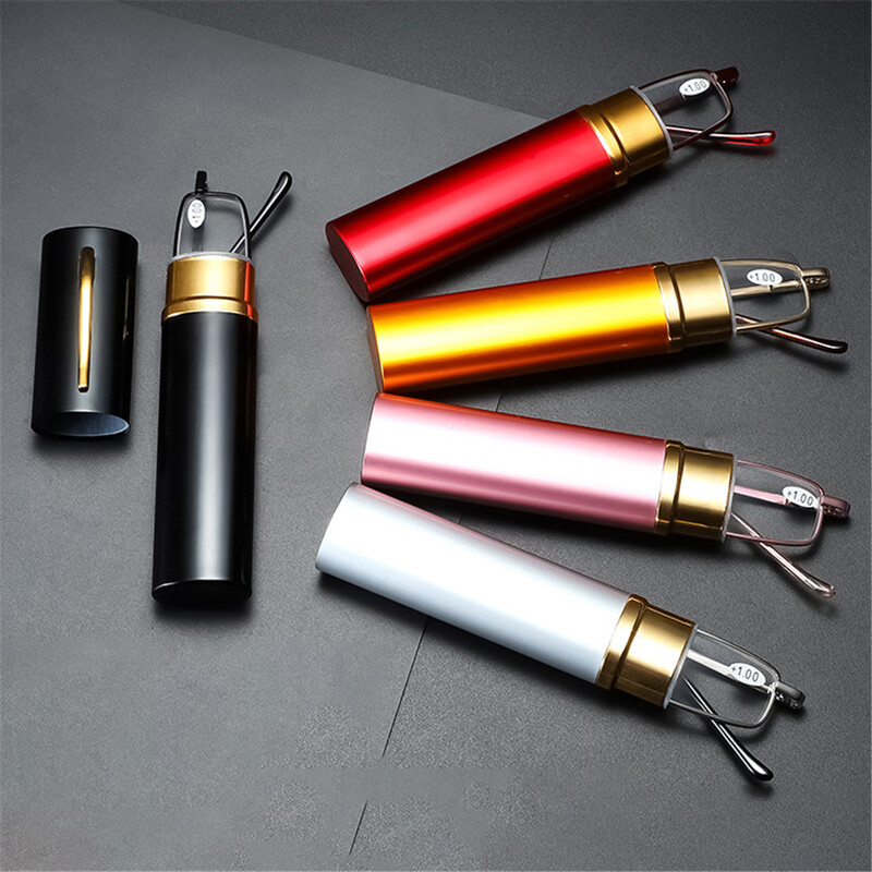 Nešiojami skaitymo akiniai moterims, vyrams, ypač lengvi, kompaktiški, toliaregystės akiniai, metaliniai toliaregystės skaitytuvai su dioptriais +1,0–+4,0