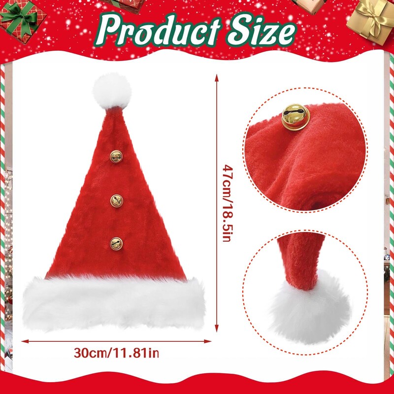 Χριστουγεννιάτικο Καπέλο Για Ενήλικες Κόκκινο Δημιουργικό Χριστουγεννιάτικο Καπέλο Χριστουγεννιάτικα Στολίδια Διακοσμήσεις πάρτι 2024 Suministros Para Fiestas