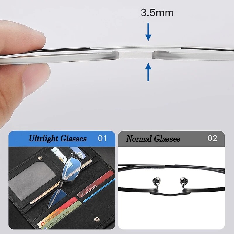 Visokokvalitetne naočale za čitanje protiv plave boje TR90 Tanke prijenosne naočale za dalekovidnost Modni muški ženski okvir za naočale +3,5