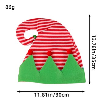Топла червена коледна шапка Зелена топка Коледна шапка Пачуърк Мека шапка на Дядо Коледа Момичета