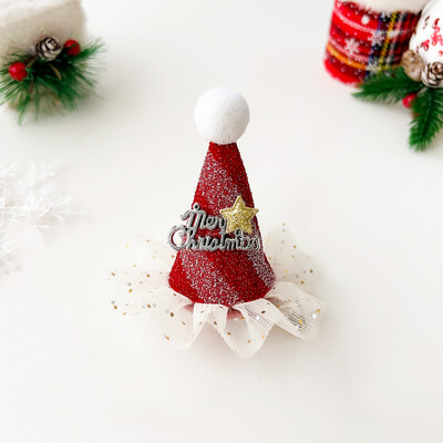 1 vnt Kalėdų suaugusiųjų vaikų plaukų segtukas Kalėdų Senelio kepurė Ragas Plaukų segtukas Kortelės puošniai papuošalai Plaukų aksesuarai Šventiniai galvos apdangalai