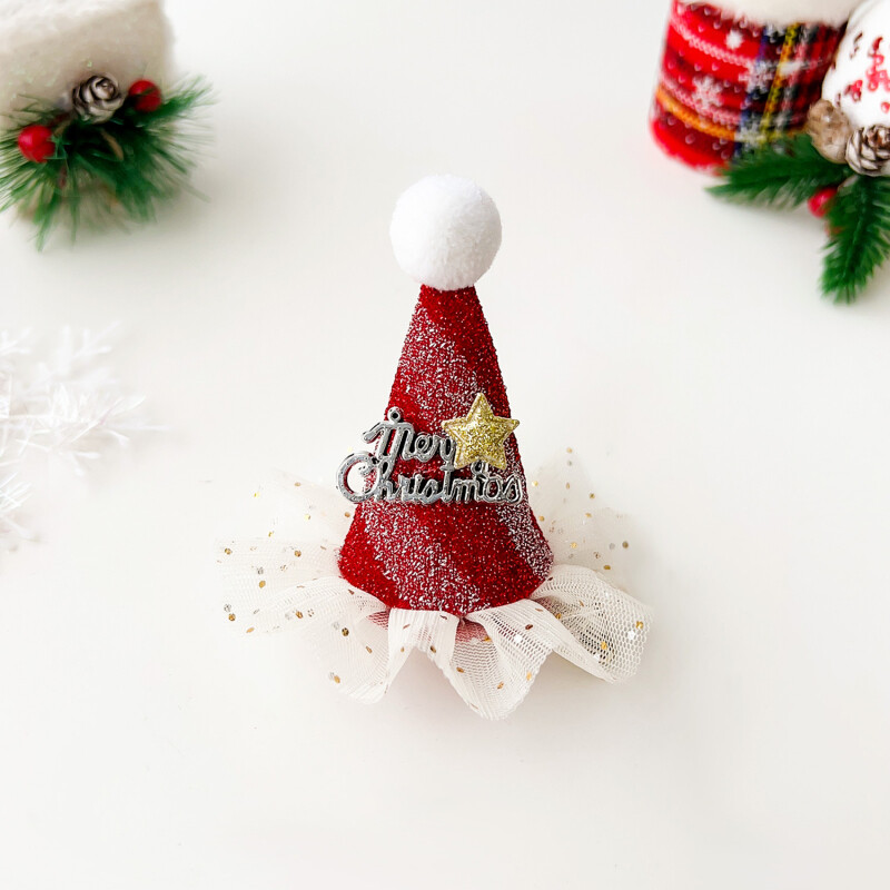 1 vnt Kalėdų suaugusiųjų vaikų plaukų segtukas Kalėdų Senelio kepurė Ragas Plaukų segtukas Kortelės puošniai papuošalai Plaukų aksesuarai Šventiniai galvos apdangalai