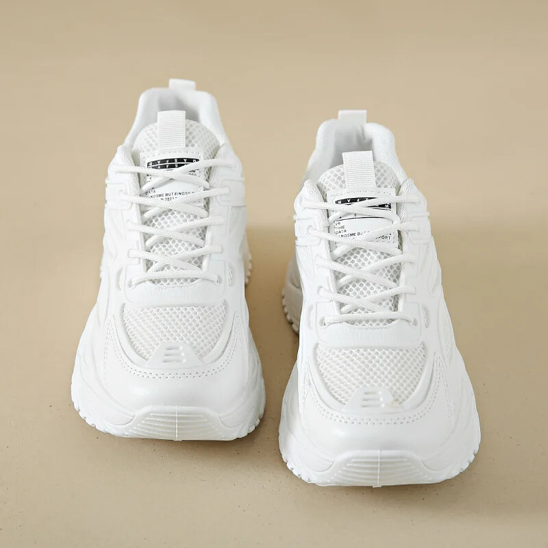 2024 Άνοιξη και Φθινόπωρο Νέο Στιλ Μοντέρνα Άνετα και Αναπνεύσιμα Ευέλικτα Παπούτσια με χοντρή σόλα Casual Mesh Hollow Mesh