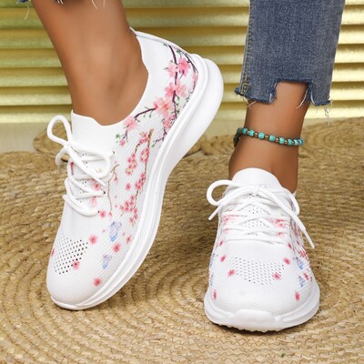 Sporta apavi Sieviešu augi Apdruka Elpojošas kedas Sieviešu Vulcanize Apavi Tīkla āra pastaigu apavi kedas