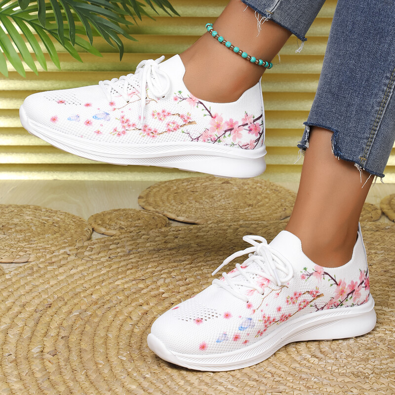 Sporta apavi Sieviešu augi Apdruka Elpojošas kedas Sieviešu Vulcanize Apavi Tīkla āra pastaigu apavi kedas