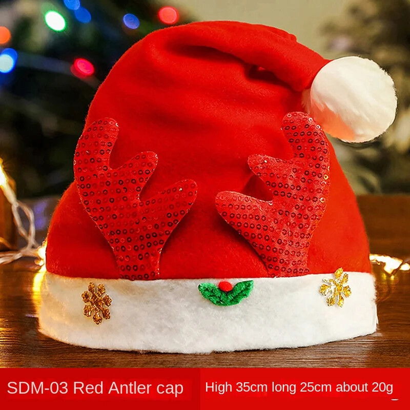 Karácsonyi hunyorogva öregember sapka aranyzöld agancs öregember karácsonyi kalap gyerek felnőtt stílus party dekorációs kalap