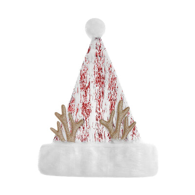 Kalėdinė skrybėlė Miela minkšta pliušinė kepurė Blizgantys ragai vakarėlio kepurė Fotokabinos rekvizitai moterims Vyrams